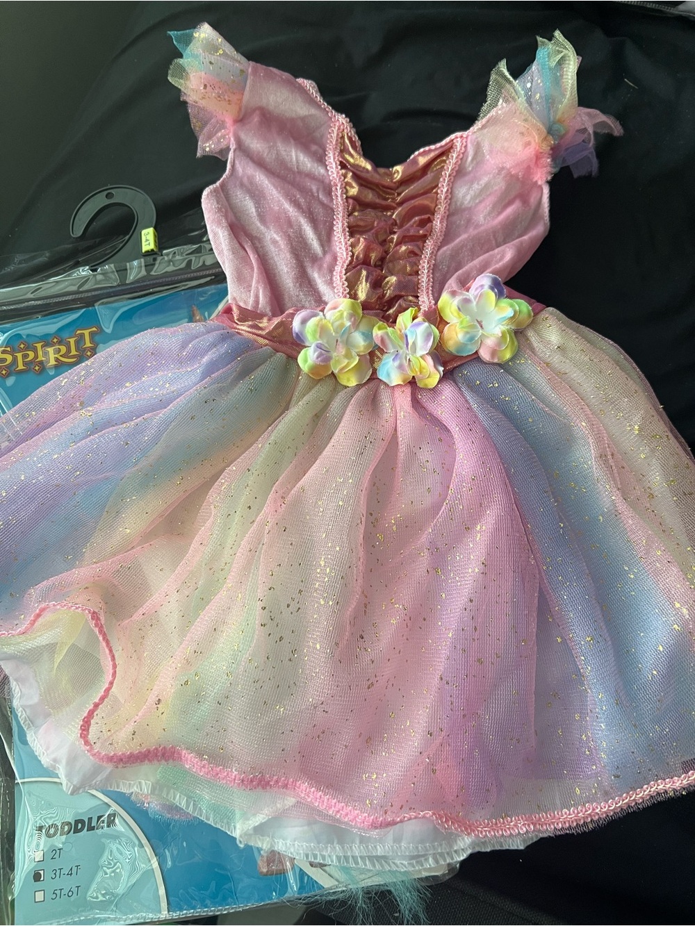 Spirit Pink Pastel Rainbow Flower Tulle Princess Costume